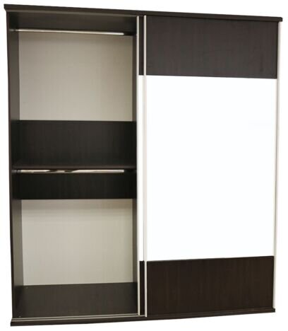 Dormitor Laguna cu pat 140x200 cu 2 sertare Wenge cu Vanilie